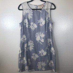 Skies Are Blue Sz L Floral Sleeveless Shift Dress